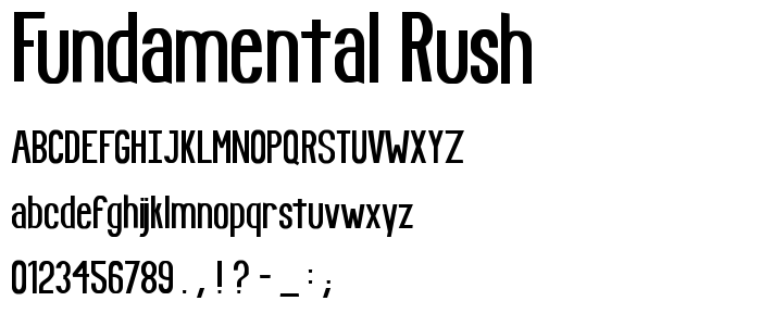 Fundamental Rush font
